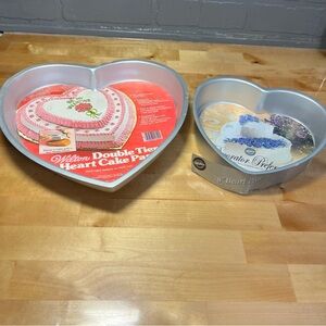 Vintage Wilton Heart Cake Pan Bundle